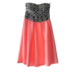 Ardene Aztec Padded Strapless Dress size XS